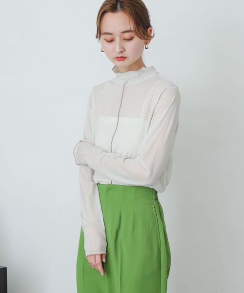 SENSE OF PLACE by URBAN RESEARCH(センスオブプレイスバイアーバンリサーチ)の「チュールタートルネックトップ(その他トップス・レディース・パープル/アイボリー/ホワイト系その他・ONE)」の16枚目の写真