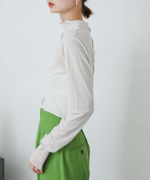 SENSE OF PLACE by URBAN RESEARCH(センスオブプレイスバイアーバンリサーチ)の「チュールタートルネックトップ(その他トップス・レディース・パープル/アイボリー/ホワイト系その他・ONE)」の19枚目の写真