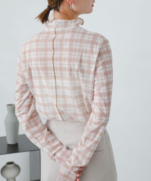 SENSE OF PLACE by URBAN RESEARCH(センスオブプレイスバイアーバンリサーチ)の「チュールタートルネックトップ(その他トップス・レディース・パープル/アイボリー/ホワイト系その他・ONE)」の8枚目の写真