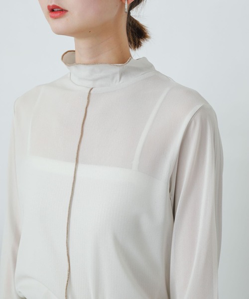 SENSE OF PLACE by URBAN RESEARCH(センスオブプレイスバイアーバンリサーチ)の「チュールタートルネックトップ(その他トップス・レディース・パープル/アイボリー/ホワイト系その他・ONE)」の13枚目の写真
