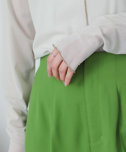 SENSE OF PLACE by URBAN RESEARCH(センスオブプレイスバイアーバンリサーチ)の「チュールタートルネックトップ(その他トップス・レディース・パープル/アイボリー/ホワイト系その他・ONE)」の11枚目の写真