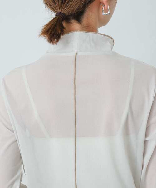 SENSE OF PLACE by URBAN RESEARCH(センスオブプレイスバイアーバンリサーチ)の「チュールタートルネックトップ(その他トップス・レディース・パープル/アイボリー/ホワイト系その他・ONE)」の9枚目の写真