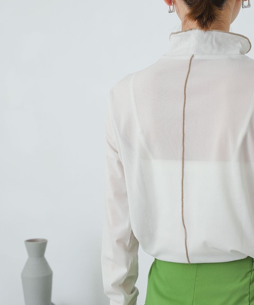 SENSE OF PLACE by URBAN RESEARCH(センスオブプレイスバイアーバンリサーチ)の「チュールタートルネックトップ(その他トップス・レディース・パープル/アイボリー/ホワイト系その他・ONE)」の18枚目の写真