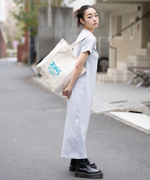 X-girl（エックスガール）の「MILLS LOGO TOTE BAG（トートバッグ・レディース・ホワイト/ブラック/ライトパープル・ONE SIZE）」の8枚目の写真