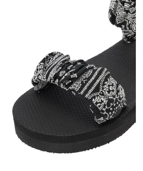 AMERICAN HOLIC（アメリカンホリック）の「ギャザーベルトサンダル（サンダル・レディース・ホワイト/ブラック/ベージュ/グリーン・S/M/L）」の17枚目の写真