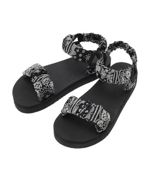 AMERICAN HOLIC（アメリカンホリック）の「ギャザーベルトサンダル（サンダル・レディース・ホワイト/ブラック/ベージュ/グリーン・S/M/L）」の21枚目の写真