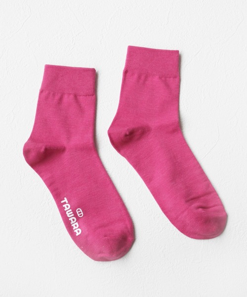 TAWARA（タワラ）の「チラミセ ハイゲージ ショートソックス（ソックス/靴下・レディース・グレー/レッド/ピンク/ターコイズブルー/イエロー/ミント/ダークブルー/ピンク系その他/オレンジ/パープル/ライトブルー・F）」の8枚目の写真