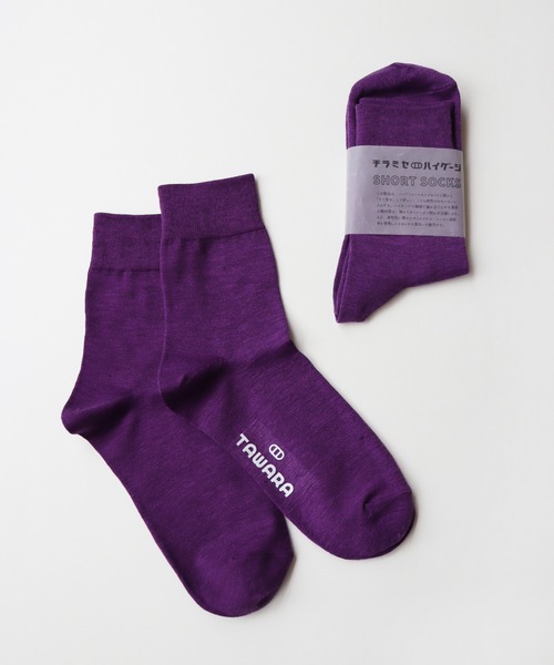 TAWARA（タワラ）の「チラミセ ハイゲージ ショートソックス（ソックス/靴下・レディース・グレー/レッド/ピンク/ターコイズブルー/イエロー/ミント/ダークブルー/ピンク系その他/オレンジ/パープル/ライトブルー・F）」の19枚目の写真