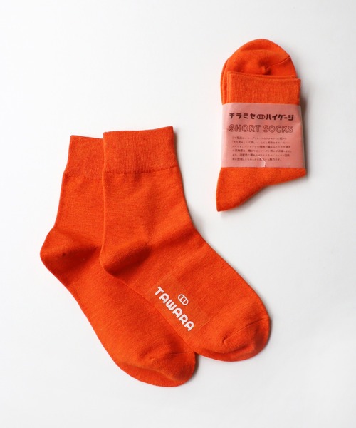 TAWARA（タワラ）の「チラミセ ハイゲージ ショートソックス（ソックス/靴下・レディース・グレー/レッド/ピンク/ターコイズブルー/イエロー/ミント/ダークブルー/ピンク系その他/オレンジ/パープル/ライトブルー・F）」の22枚目の写真