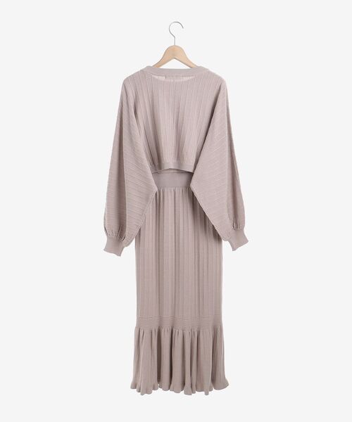 MAJESTIC LEGON（マジェスティックレゴン）の「カーデセットニットワンピース（ワンピース・レディース・ベージュ/ライトグリーン/アイボリー・MEDIUM）」の8枚目の写真