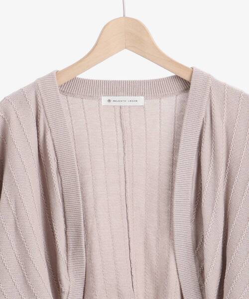 MAJESTIC LEGON（マジェスティックレゴン）の「カーデセットニットワンピース（ワンピース・レディース・ベージュ/ライトグリーン/アイボリー・MEDIUM）」の11枚目の写真