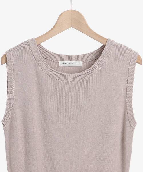 MAJESTIC LEGON（マジェスティックレゴン）の「カーデセットニットワンピース（ワンピース・レディース・ベージュ/ライトグリーン/アイボリー・MEDIUM）」の15枚目の写真