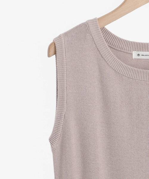 MAJESTIC LEGON（マジェスティックレゴン）の「カーデセットニットワンピース（ワンピース・レディース・ベージュ/ライトグリーン/アイボリー・MEDIUM）」の20枚目の写真