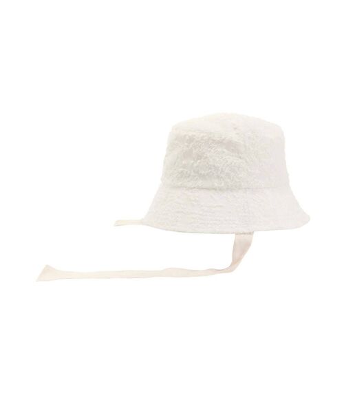 merry jenny（メリージェニー）の「シャギーリボンバケットHAT（ハット・レディース・ブラック/アイボリー・FREE）」の10枚目の写真