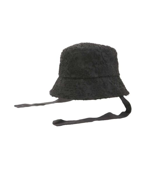 merry jenny（メリージェニー）の「シャギーリボンバケットHAT（ハット・レディース・ブラック/アイボリー・FREE）」の14枚目の写真