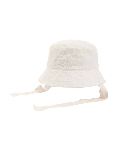 merry jenny（メリージェニー）の「シャギーリボンバケットHAT（ハット・レディース・ブラック/アイボリー・FREE）」の15枚目の写真