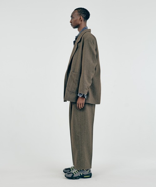 Iroquois（イロコイ）の「TECH TWEED JK（テーラードジャケット・メンズ・チャコールグレー/モカ・3/1/2）」の22枚目の写真