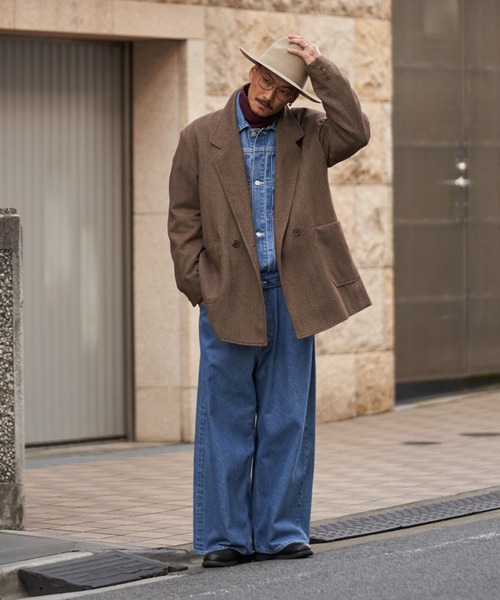 Iroquois（イロコイ）の「TECH TWEED JK（テーラードジャケット・メンズ・チャコールグレー/モカ・3/1/2）」の3枚目の写真