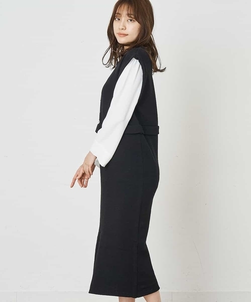 A de a.v.v（アードアー・ヴェ・ヴェ）の「ドッキングレイヤード風ワンピ―ス（ワンピース・レディース・グリーン/パープル/ブラック・39）」の10枚目の写真