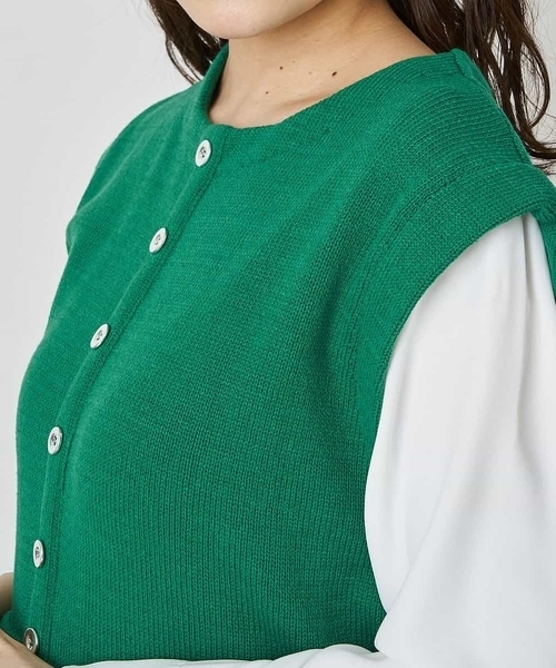 A de a.v.v（アードアー・ヴェ・ヴェ）の「ドッキングレイヤード風ワンピ―ス（ワンピース・レディース・グリーン/パープル/ブラック・39）」の15枚目の写真