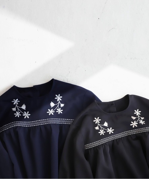 antiqua(アンティカ)の「Aライン刺繍ワンピース(ワンピース・キッズ・ブラック/ネイビー・3/4/5/6)」の19枚目の写真