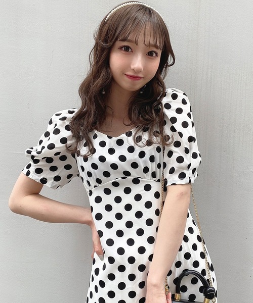 titty＆Co. PETIT（ティティアンドコープティ）の「【titty&Co.PETIT】バックリボンドットミディワンピース（ワンピース・レディース・ホワイト・FREE）」の20枚目の写真