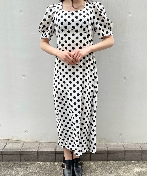 titty＆Co. PETIT（ティティアンドコープティ）の「【titty&Co.PETIT】バックリボンドットミディワンピース（ワンピース・レディース・ホワイト・FREE）」の18枚目の写真