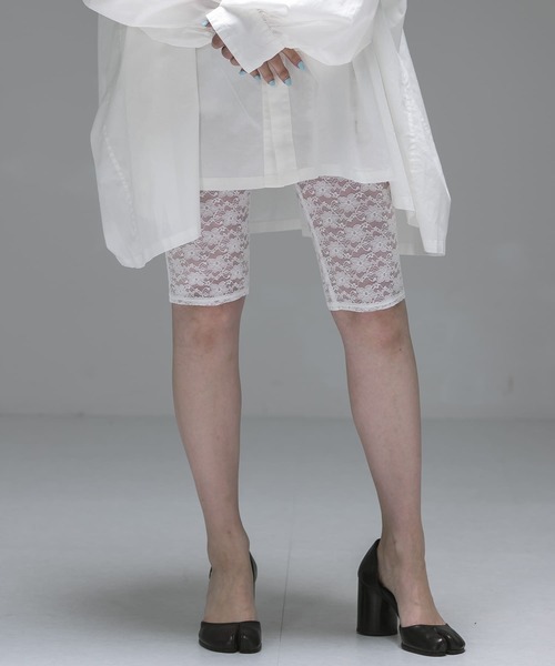 URBAN RESEARCH（アーバンリサーチ）の「ambiguous　Lace Half Leggings（レギンス/スパッツ・レディース・ホワイト/ブラック・FREE）」の10枚目の写真