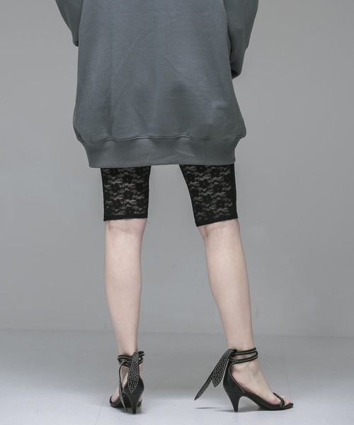 URBAN RESEARCH（アーバンリサーチ）の「ambiguous　Lace Half Leggings（レギンス/スパッツ・レディース・ホワイト/ブラック・FREE）」の5枚目の写真