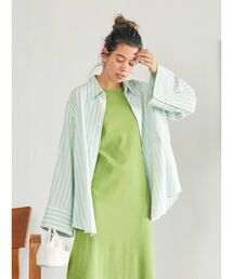 Ungrid | スリーブデザインストライプシャツ(シャツ/ブラウス)