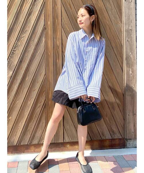 Ungrid（アングリッド）の「スリーブデザインストライプシャツ（シャツ/ブラウス・レディース・ピンク/イエロー/グリーン/ブルー・FREE）」の20枚目の写真