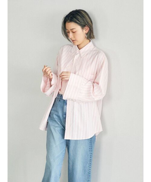 Ungrid（アングリッド）の「スリーブデザインストライプシャツ（シャツ/ブラウス・レディース・ピンク/イエロー/グリーン/ブルー・FREE）」の18枚目の写真