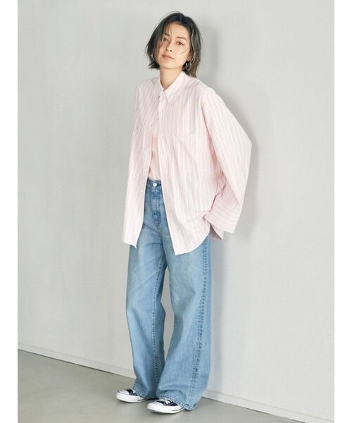 Ungrid（アングリッド）の「スリーブデザインストライプシャツ（シャツ/ブラウス・レディース・ピンク/イエロー/グリーン/ブルー・FREE）」の14枚目の写真