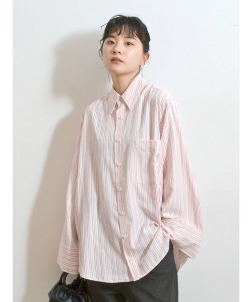 Ungrid（アングリッド）の「スリーブデザインストライプシャツ（シャツ/ブラウス・レディース・ピンク/イエロー/グリーン/ブルー・FREE）」の9枚目の写真