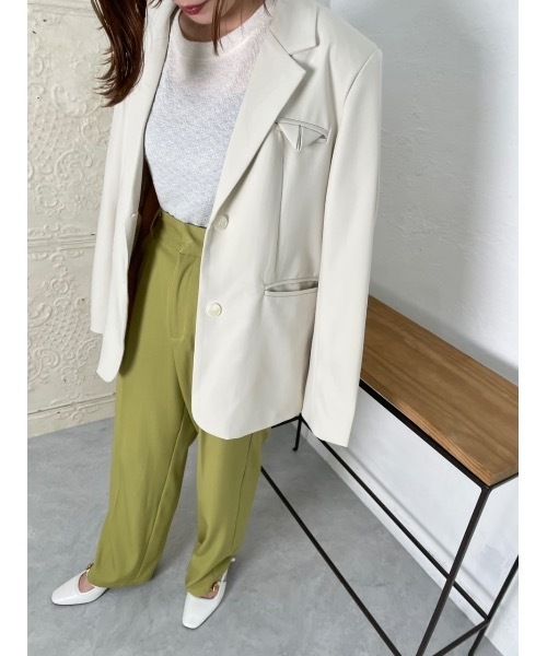 JUMELLE(ジュメロ)の「センタープレススラックスPT(スラックス・レディース・ピンク/ライム・SMALL/MEDIUM)」の6枚目の写真