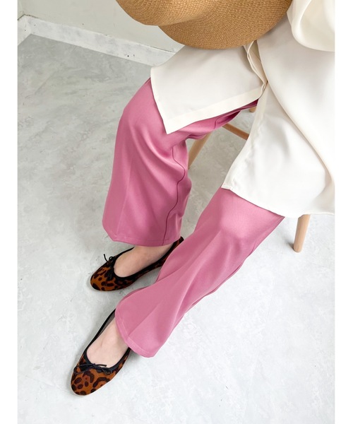 JUMELLE(ジュメロ)の「センタープレススラックスPT(スラックス・レディース・ピンク/ライム・SMALL/MEDIUM)」の4枚目の写真