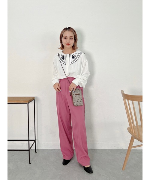 JUMELLE(ジュメロ)の「センタープレススラックスPT(スラックス・レディース・ピンク/ライム・SMALL/MEDIUM)」の19枚目の写真