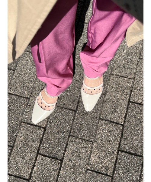 JUMELLE(ジュメロ)の「センタープレススラックスPT(スラックス・レディース・ピンク/ライム・SMALL/MEDIUM)」の21枚目の写真