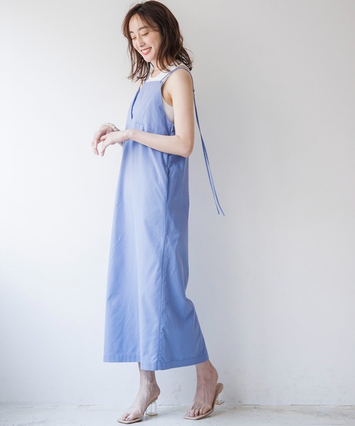 Emma Taylor（エマテイラー）の「リネンレイヤードキャミワンピース（ワンピース・レディース・ブラック/ベージュ/ブルー・FREE）」の17枚目の写真