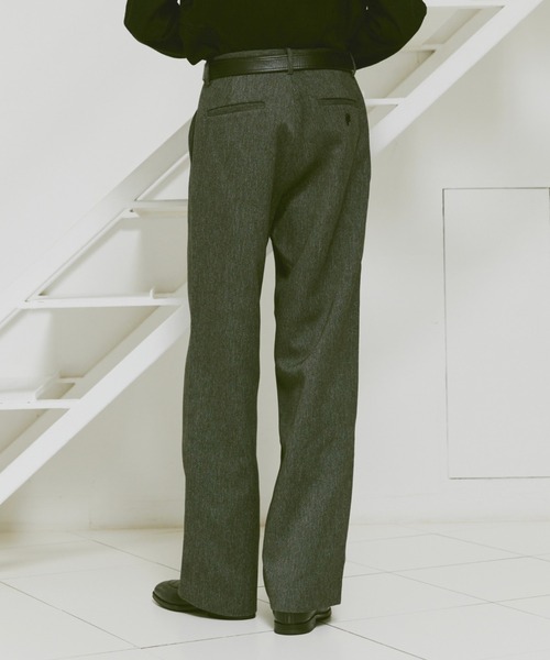 soerte(ソエルテ)の「Tweed long straight trousers / ツイードロングストレートパンツ(その他パンツ・メンズ・ブラック/ベージュ・1/2/0/3)」の9枚目の写真
