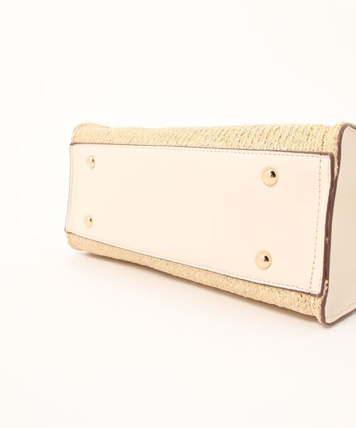 SALON de RUBAN（サロンドルヴァン）の「【SALON de RUBAN / サロン ド ルヴァン】 スクエア2wayハンドバッグ（ハンドバッグ・レディース・ベージュ/アイボリー/ダークグレー・FREE）」の7枚目の写真