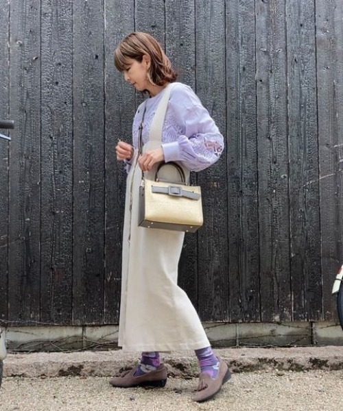 SALON de RUBAN（サロンドルヴァン）の「【SALON de RUBAN / サロン ド ルヴァン】 スクエア2wayハンドバッグ（ハンドバッグ・レディース・ベージュ/アイボリー/ダークグレー・FREE）」の9枚目の写真