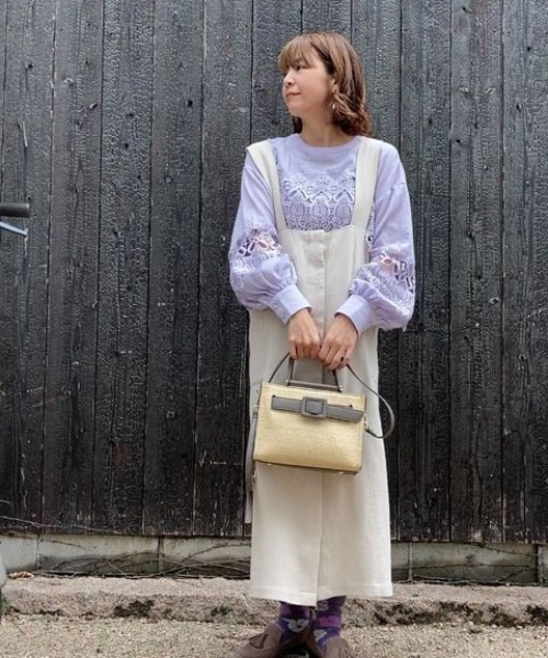 SALON de RUBAN（サロンドルヴァン）の「【SALON de RUBAN / サロン ド ルヴァン】 スクエア2wayハンドバッグ（ハンドバッグ・レディース・ベージュ/アイボリー/ダークグレー・FREE）」の10枚目の写真