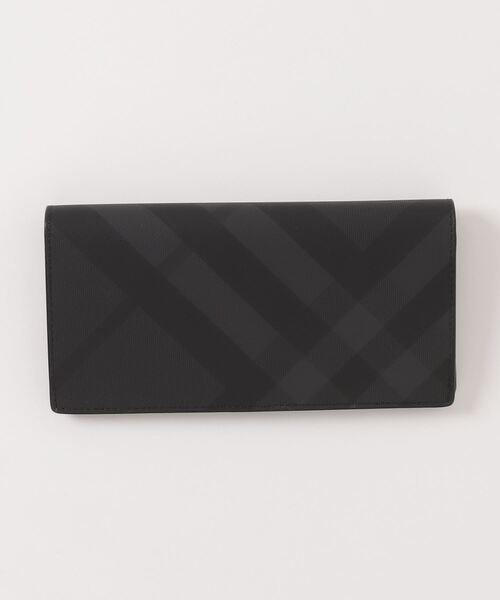 BURBERRY（バーバリー）の「BURBERRY LONDON CHECK LONG WALLET バーバリー ロンドンチェック 長財布（財布・メンズ・チャコール・FREE）」の2枚目の写真