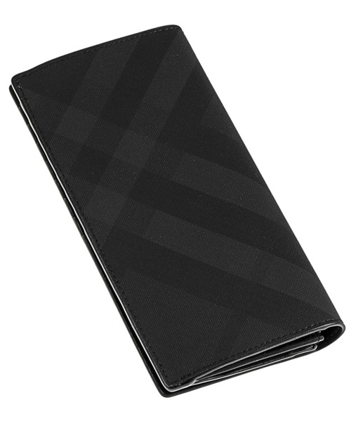 BURBERRY（バーバリー）の「BURBERRY LONDON CHECK LONG WALLET バーバリー ロンドンチェック 長財布（財布・メンズ・チャコール・FREE）」の4枚目の写真