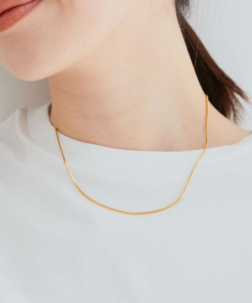 VIS（ビス）の「アソートステンレスチェーンショートネックレス（ネックレス・レディース・ゴールド/ゴールド系その他/ゴールド系その他2・FREE）」の2枚目の写真