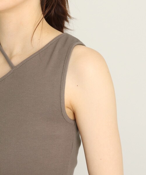 THE SHOP TK （ザ ショップ ティーケー ）の「◆変形リブデザインタンク（タンクトップ・レディース・ホワイト系/ブラック/ブラウン系・12）」の8枚目の写真