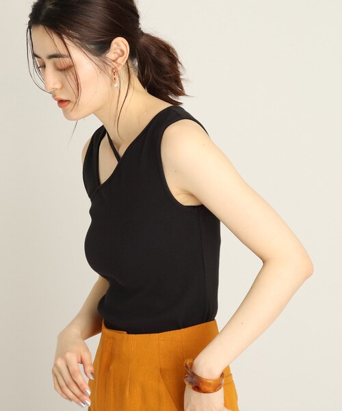 THE SHOP TK （ザ ショップ ティーケー ）の「◆変形リブデザインタンク（タンクトップ・レディース・ホワイト系/ブラック/ブラウン系・12）」の14枚目の写真