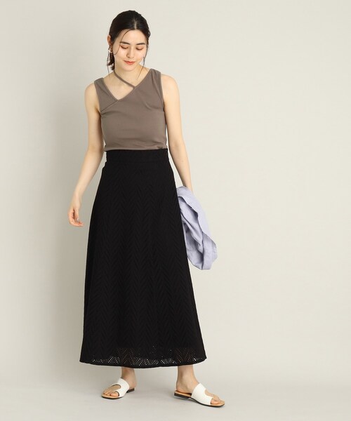 THE SHOP TK （ザ ショップ ティーケー ）の「◆変形リブデザインタンク（タンクトップ・レディース・ホワイト系/ブラック/ブラウン系・12）」の20枚目の写真