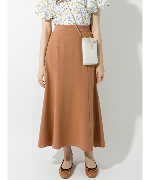 Te chichi TERRASSE（テチチテラス）の「麻調マーメイドスカート（セットアップ可）（スカート・レディース・ブラック/ベージュ/キャメル・ﾌﾘ-）」の3枚目の写真